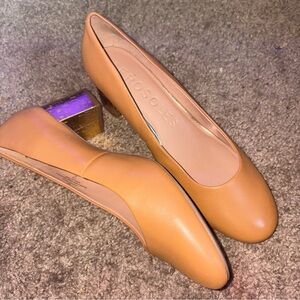 Aerosoles Genuine Leather Block Heels Size 12W – Worn Once – Wide Width